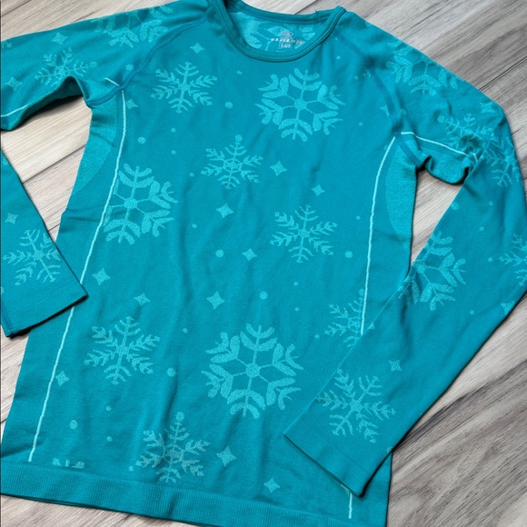 Teal and Pink Kids Long Sleeve winter layer - Picture 4 of 5